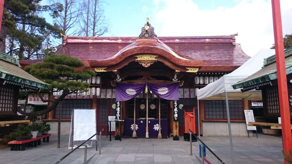 阿部野神社工事終了後の拝殿