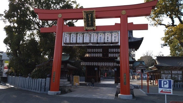 椿神社の入口　鳥居