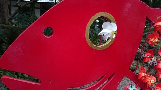 白濱神社金目鯛のかざぐるまの目
